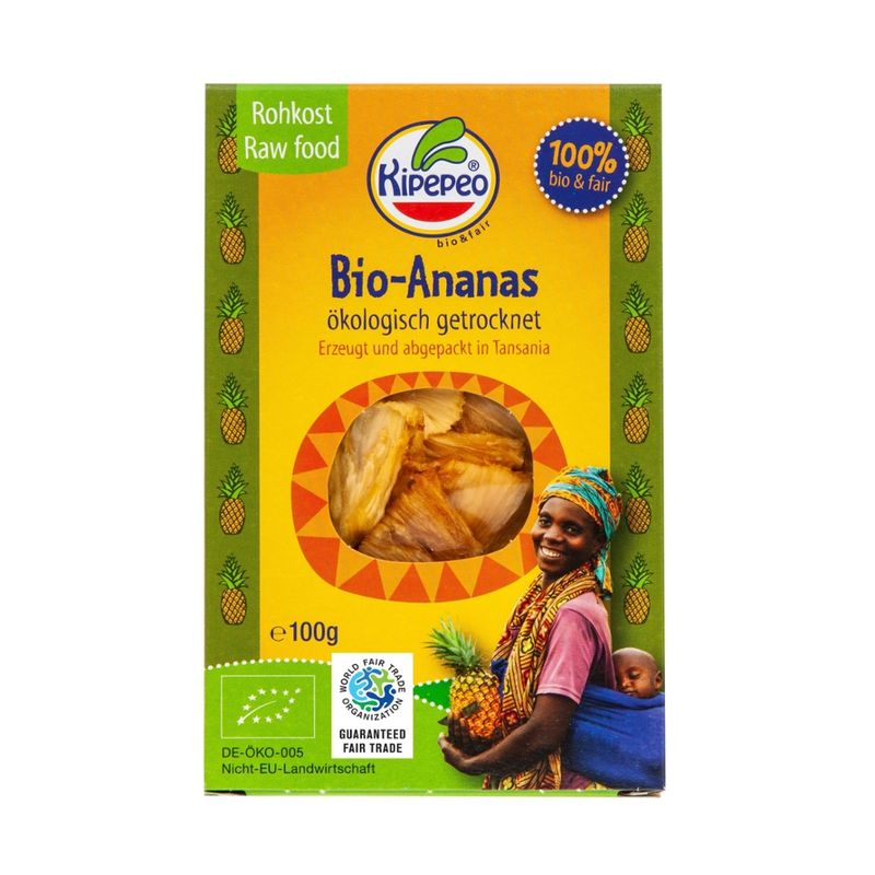 Kipepeo Bio-Ananas getrocknet bio & fair Rohkost Tansania - Produktbild