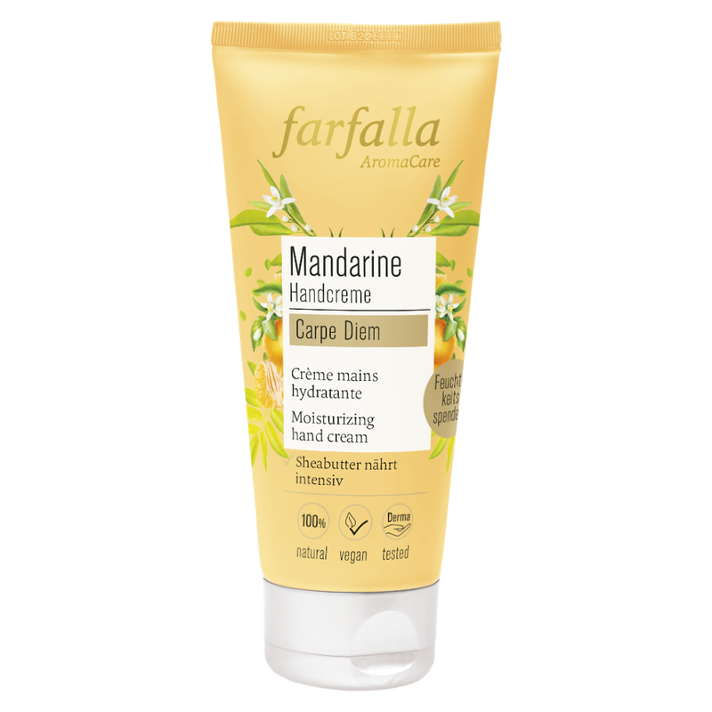 farfalla Mandarine Carpe Diem, Feuchtigkeitsspendende Handcreme, 50ml - Produktbild