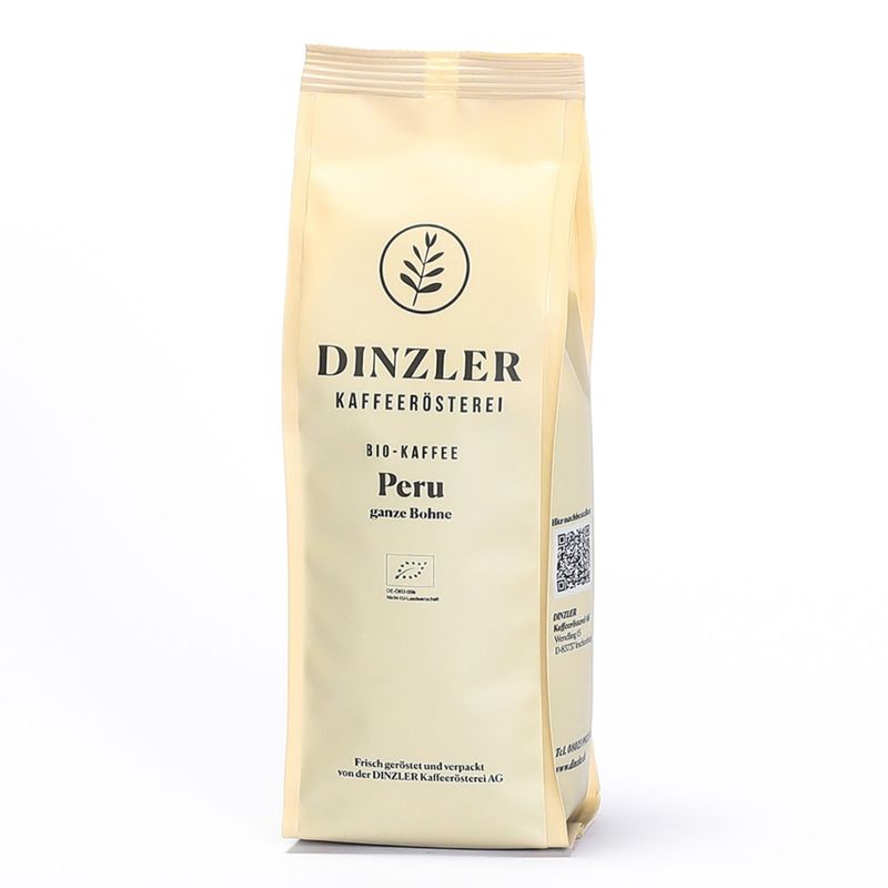 DINZLER Kaffeerösterei BIO Kaffee Peru Organico - 250g Beutel Bohnen - Produktbild