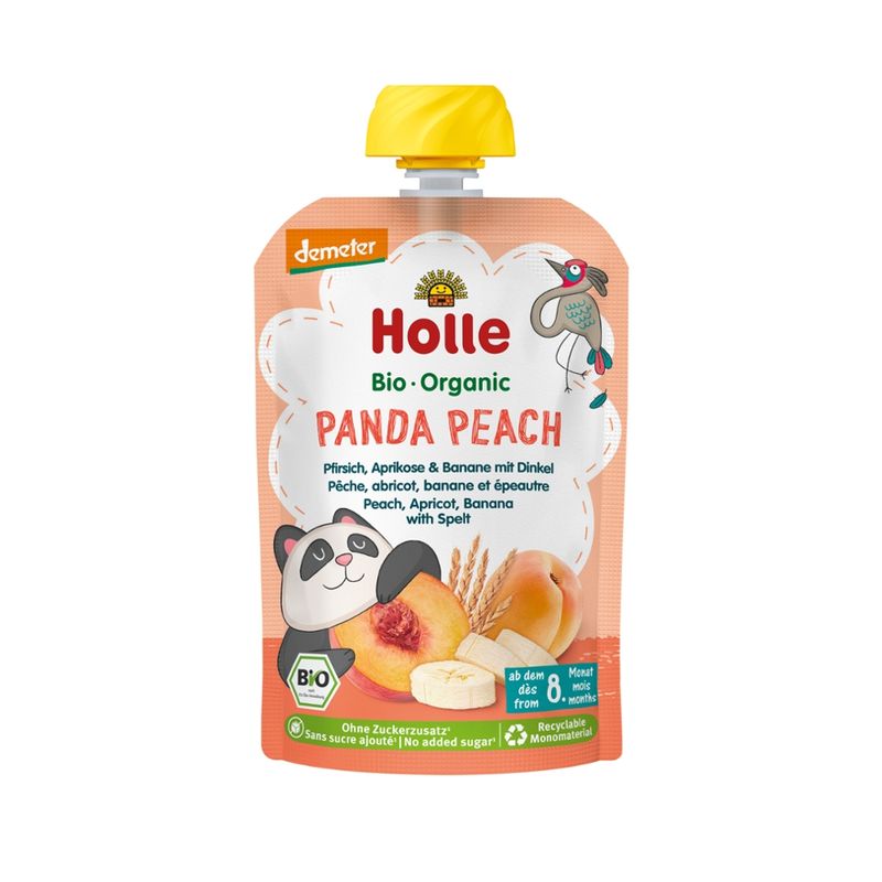 Holle  Panda Peach - Pfirsich, Aprikose & Banane mit Dinkel - Produktbild