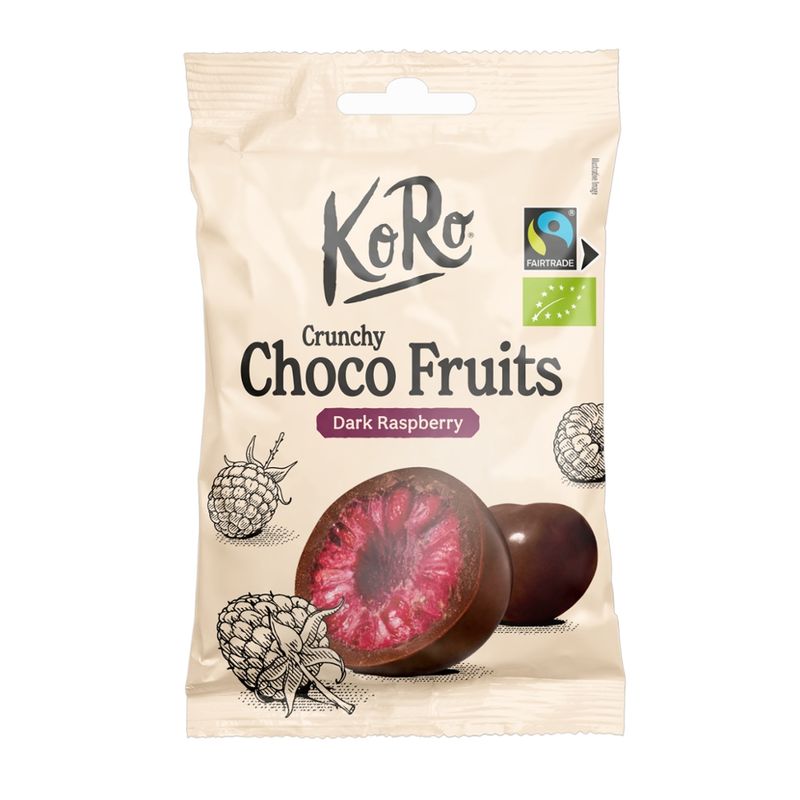 KoRo Handels GmbH Bio Crunchy Choco Fruits - Dark Raspberry 50 g - Produktbild