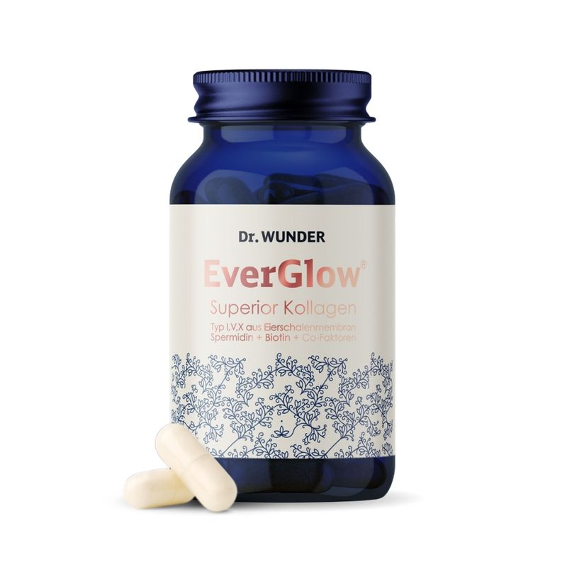 Dr. Wunder Dr. Wunder EverGlow Superior Kollagen  Typ I,V,X aus Eierschalenmembran  Spermidin + Biotin + Co-Faktoren - Produktbild