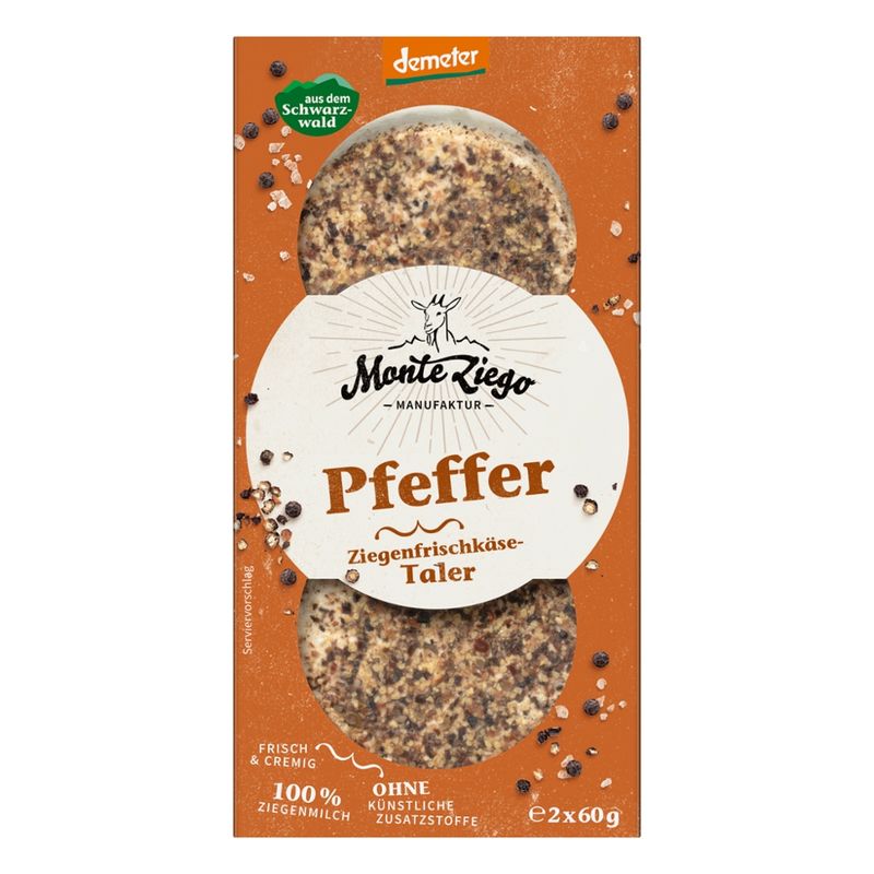 Monte Ziego Ziegenfrischkäse Pfeffer - Produktbild