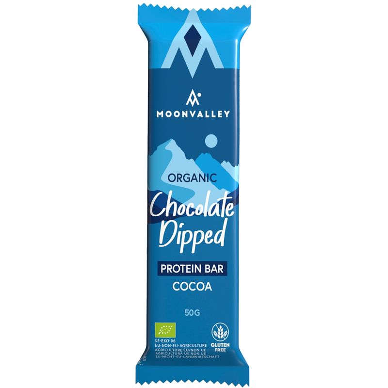 Moonvalley Chocolate Dipped Protein Bar Cocoa - Produktbild