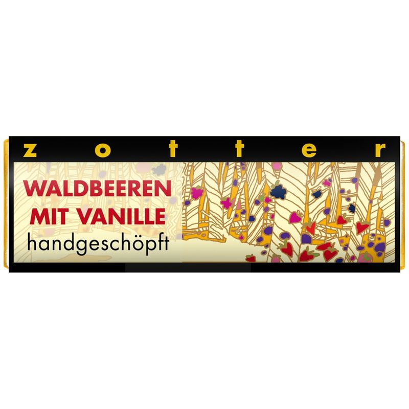 Zotter Schokolade Schoko-Mini Waldbeeren Vanille - Produktbild