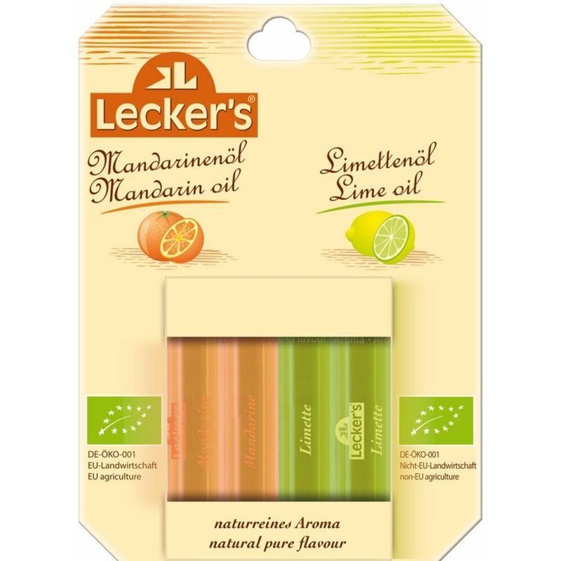 Lecker´s Bio Mandarinen-/Limettenöl, 100% naturreines Aroma - Produktbild