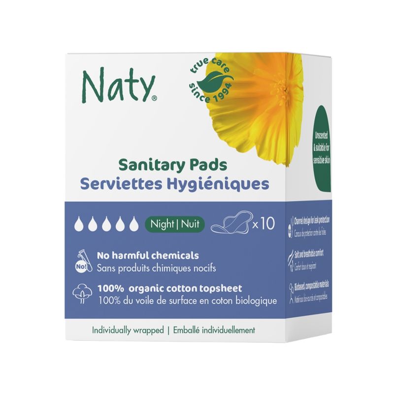 Naty Naty Damenbinden Nacht, 10 St - Produktbild