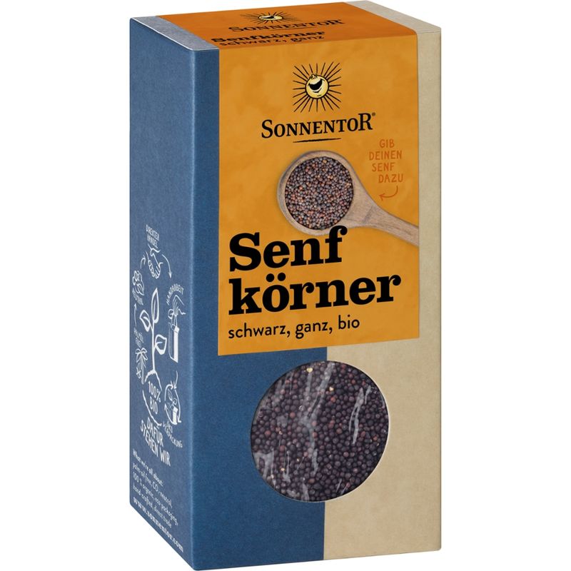 Sonnentor Senfkörner schwarz ganz, Packung - Produktbild