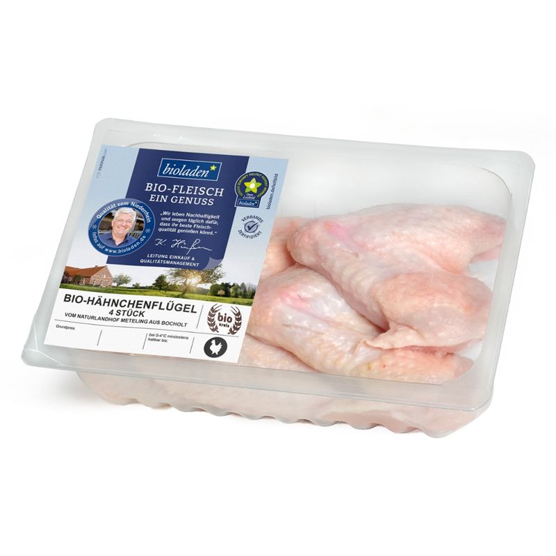 bioladen Hähnchenflügel, 4 Stück - Produktbild