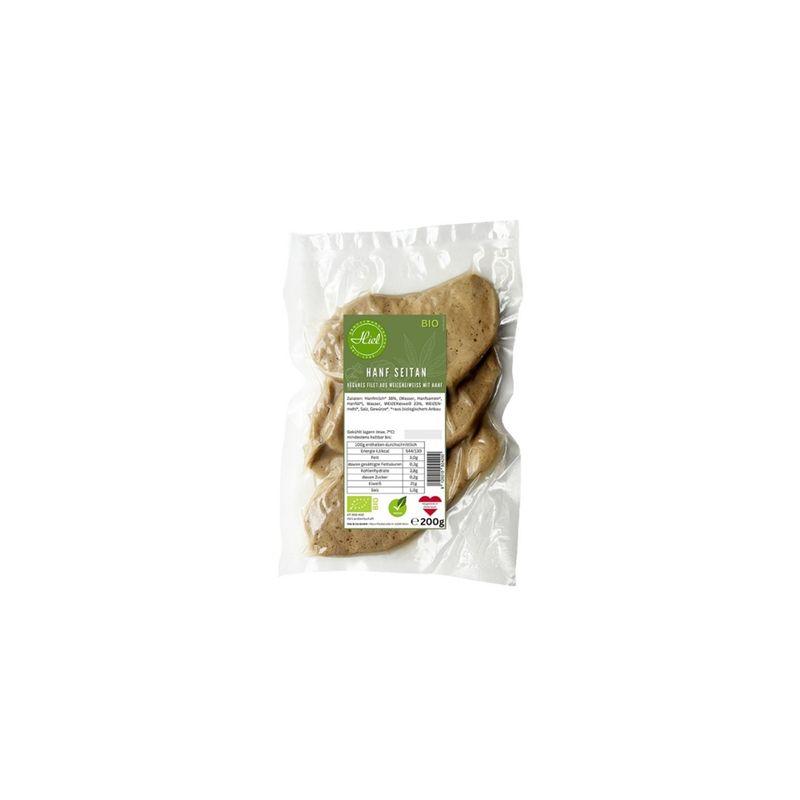 Hiel - Vegetarische Feinkost Hanf Seitan - Veganes Filet aus Weizeneiweiß mit Hanf - Produktbild