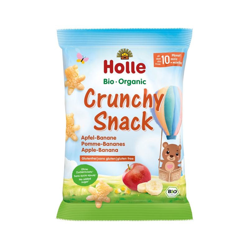 Holle  Bio Crunchy Snack Apfel-Banane - Produktbild