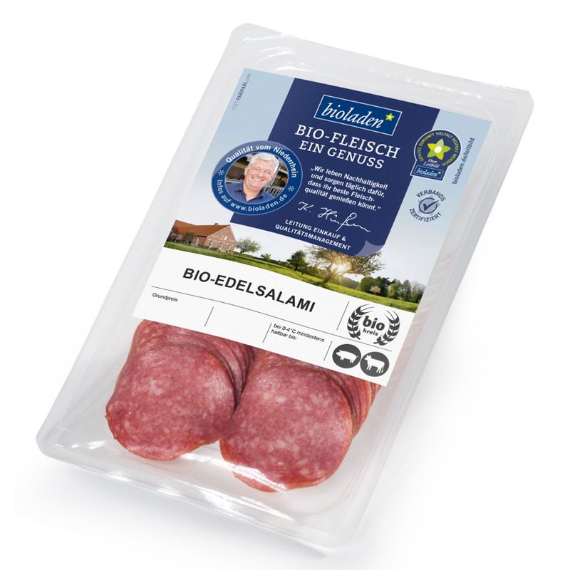 bioladen Edelsalami, geschnitten - Produktbild
