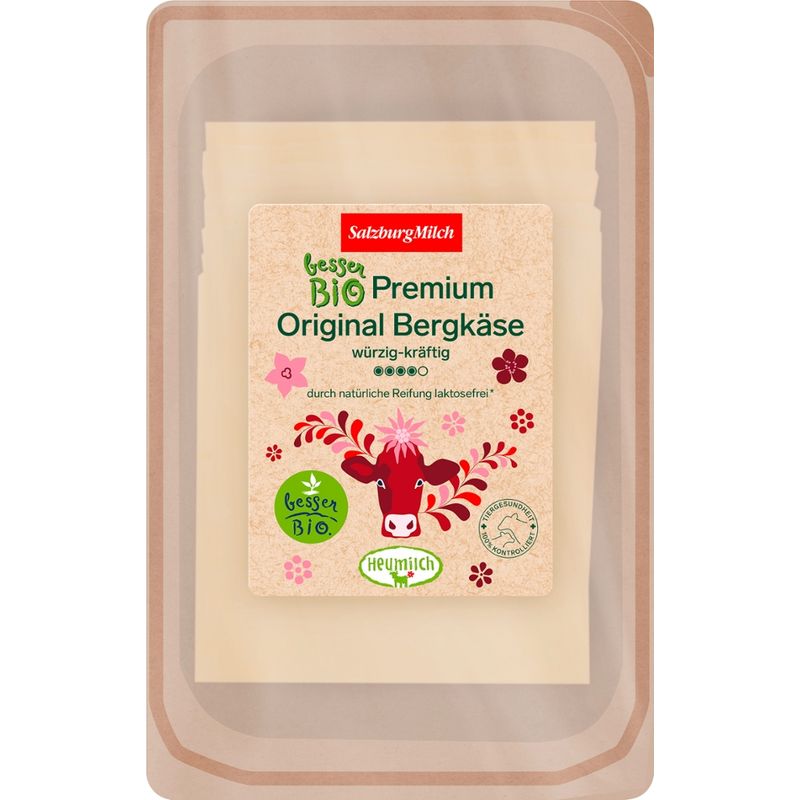 SalzburgMilch SalzburgMilch Premium Bio Bergkäse 50% Scheiben - Produktbild