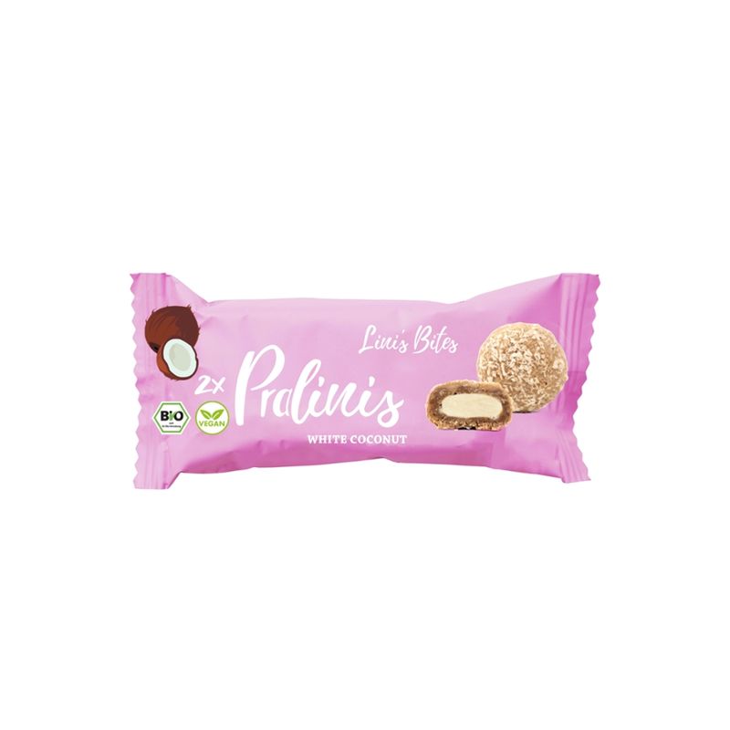 Lini's Bites White Coconut Pralinis Bio Dattelkugel - Produktbild