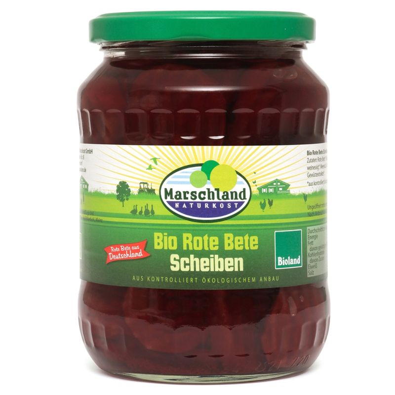 Marschland  Bioland Bio-Rote Bete Scheiben 720 ml Gl. MARSCHLAND - Produktbild
