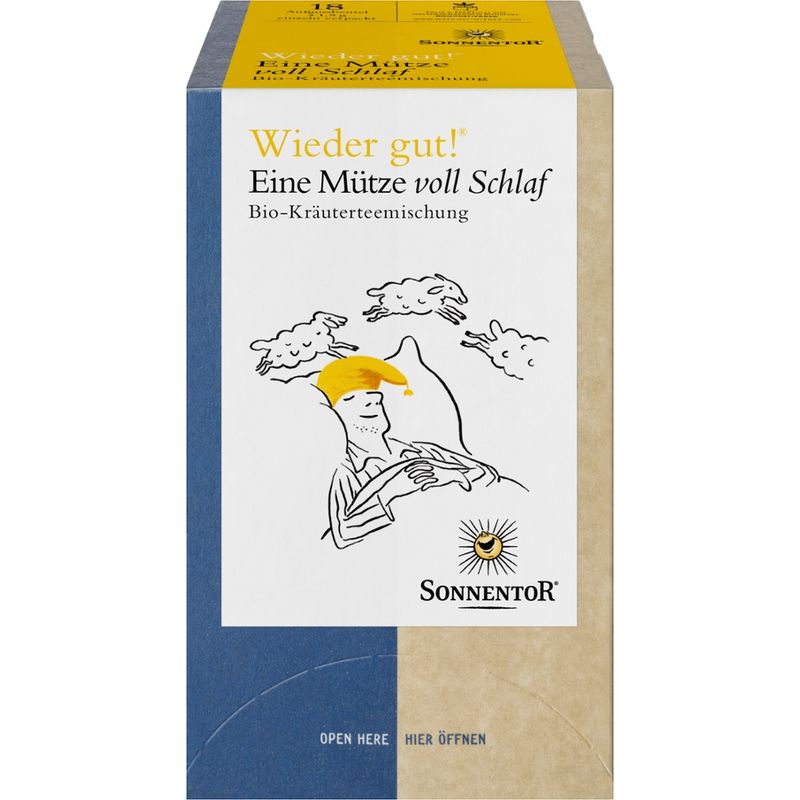 Sonnentor Eine Mütze voll Schlaf® Tee Wieder gut!®, Doppelkammerbeutel - Produktbild