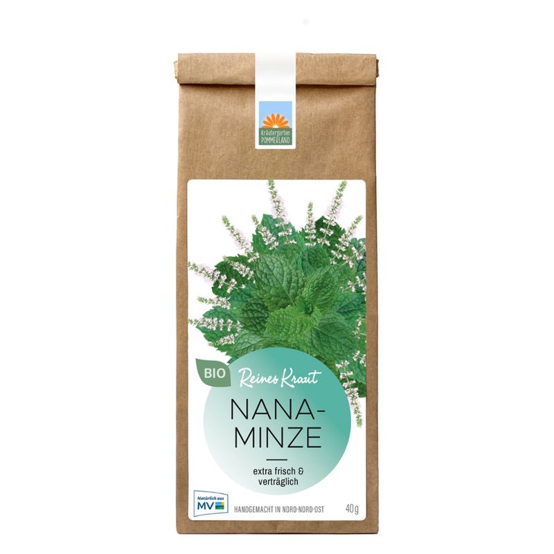 Kräutergarten Pommerland Bio Nanaminze in der Papiertüte - Mentha spicata marocchina - Produktbild