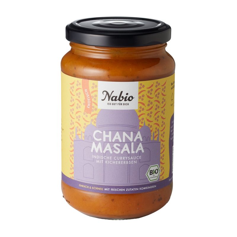 Nabio Nabio Asia Sauce Chana Masala indische Currysauce mit Kichererbsen - Produktbild