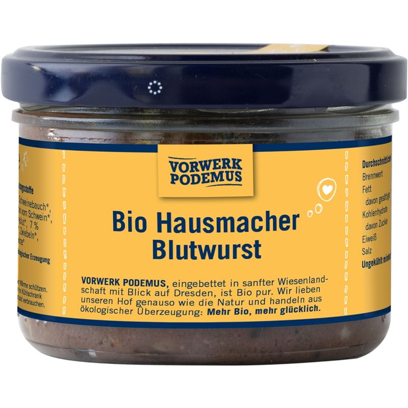 Vorwerk Podemus Bio Hausmacher Blutwurst - Produktbild