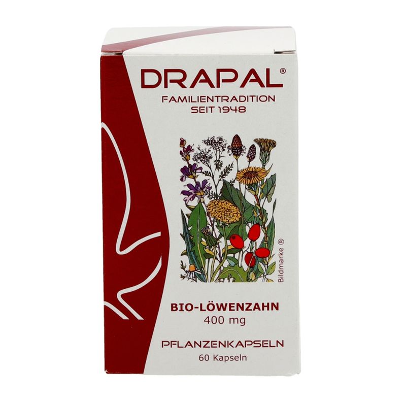 DRAPAL Bio-Löwenzahn 400 mg Kapseln 60 Stück - Produktbild