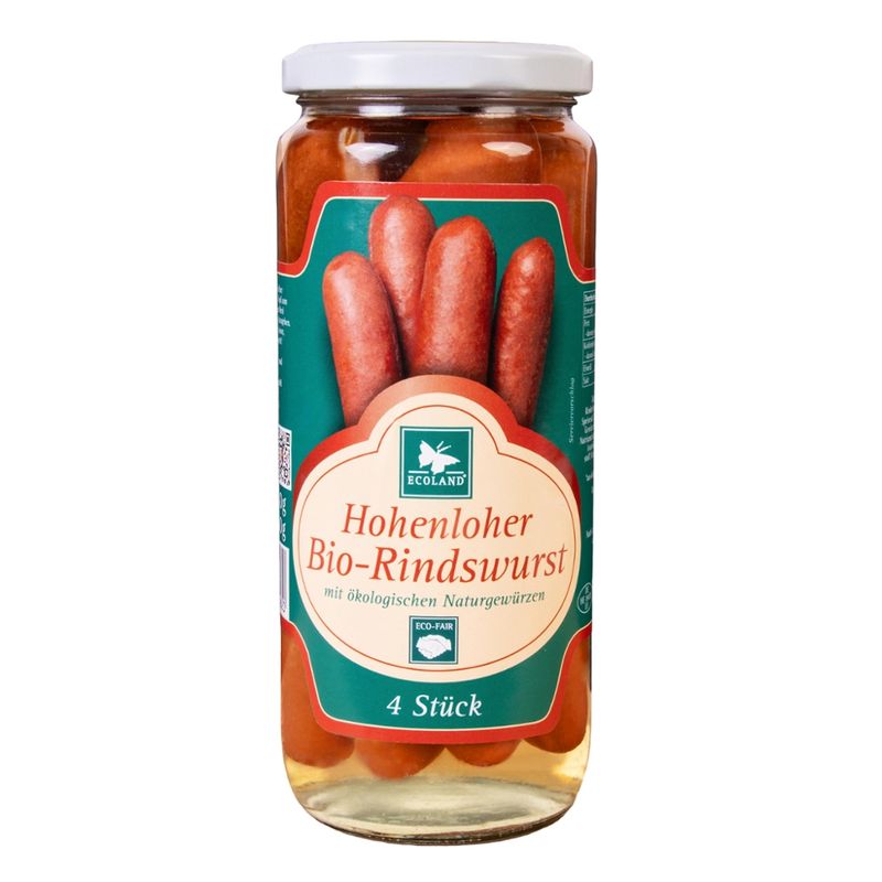Bäuerliche Erzeugergemeinschaft Schwäbisch Hall Bio Hohenloher Rindswurst im Glas - Produktbild