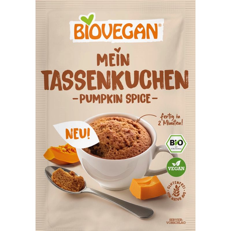 Biovegan Mein Tassenkuchen Pumpkin Spice, 55g BIO - Produktbild