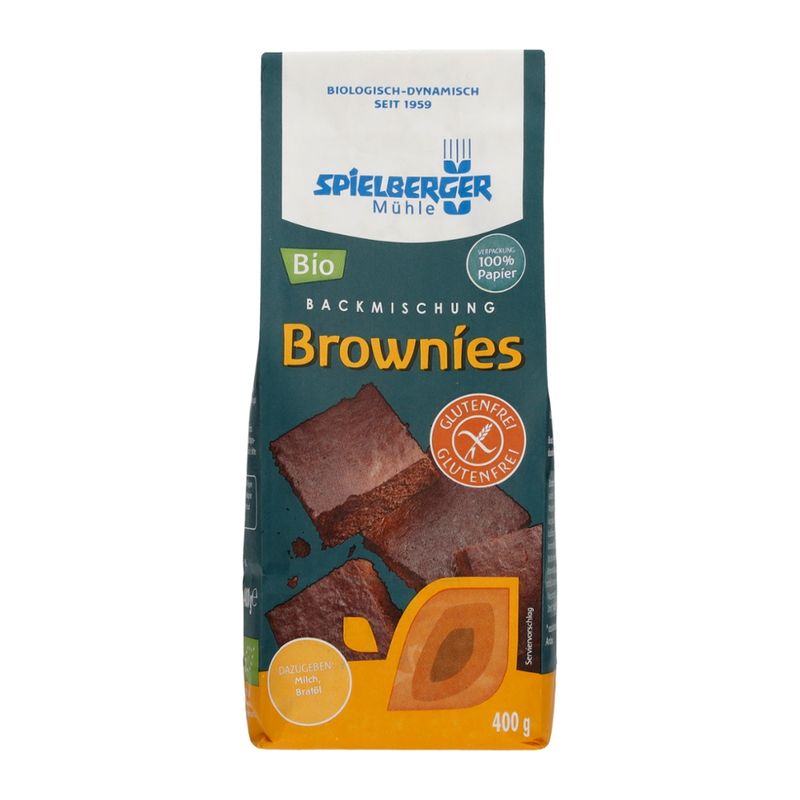 Spielberger Mühle Brownies Backmischung, glutenfrei, kbA - Produktbild