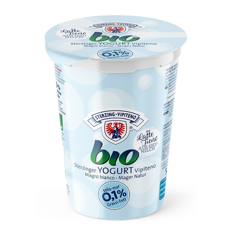 Joghurt Sterzing BIO Bio Magermilchjoghurt aus Heumilch G.T.S. - 500g - Natur - Produktbild