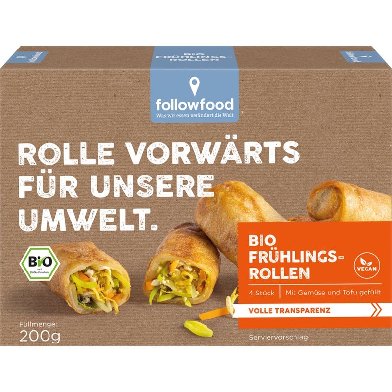 followfood Bio Frühlingsrollen mit Gemüsefüllung & Tofu - Produktbild