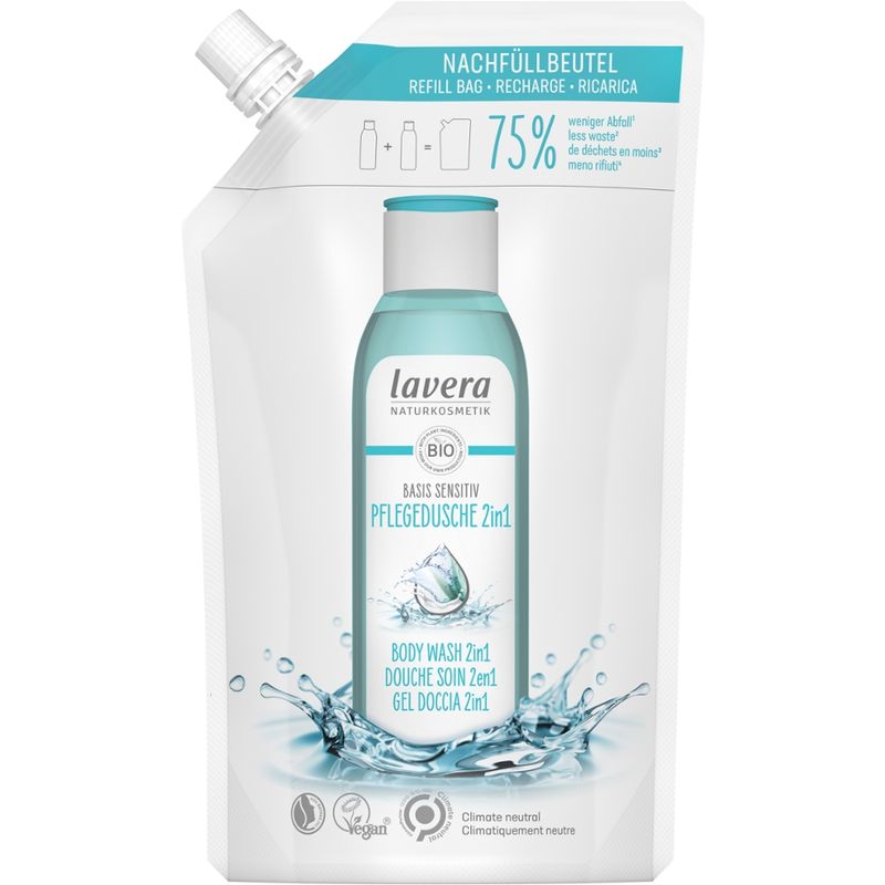 lavera Nachfüllbeutel basis sensitiv Pflegedusche 2in1 - Produktbild