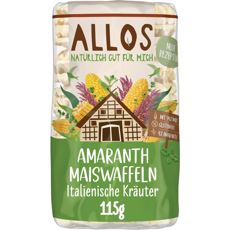 Allos Amaranth Maiswaffeln Italienische Kräuter - Produktbild