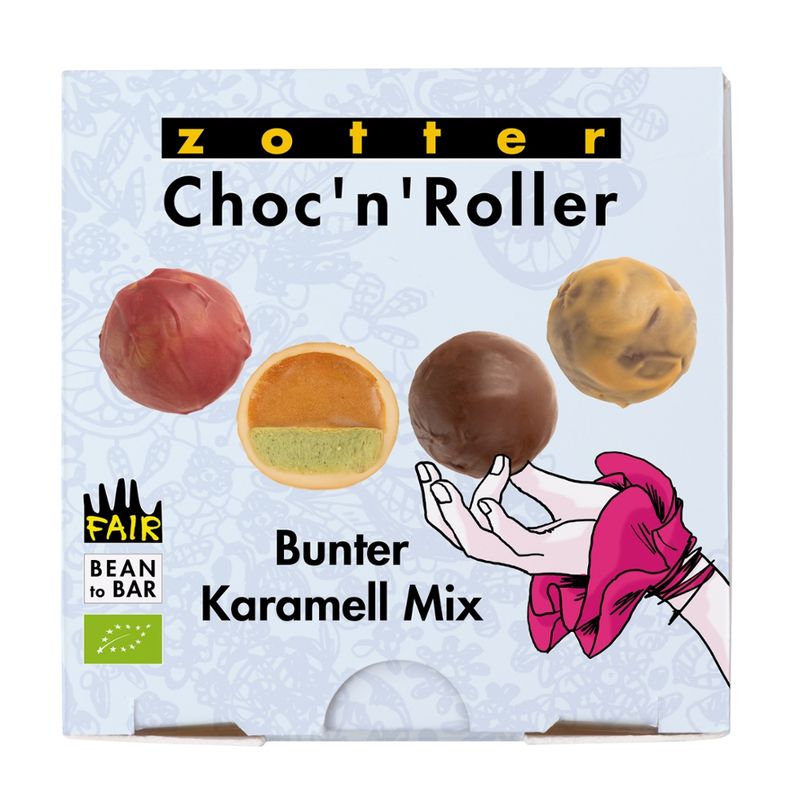 Zotter Schokolade Choc'n Roller Bunter Karamell Mix - Produktbild