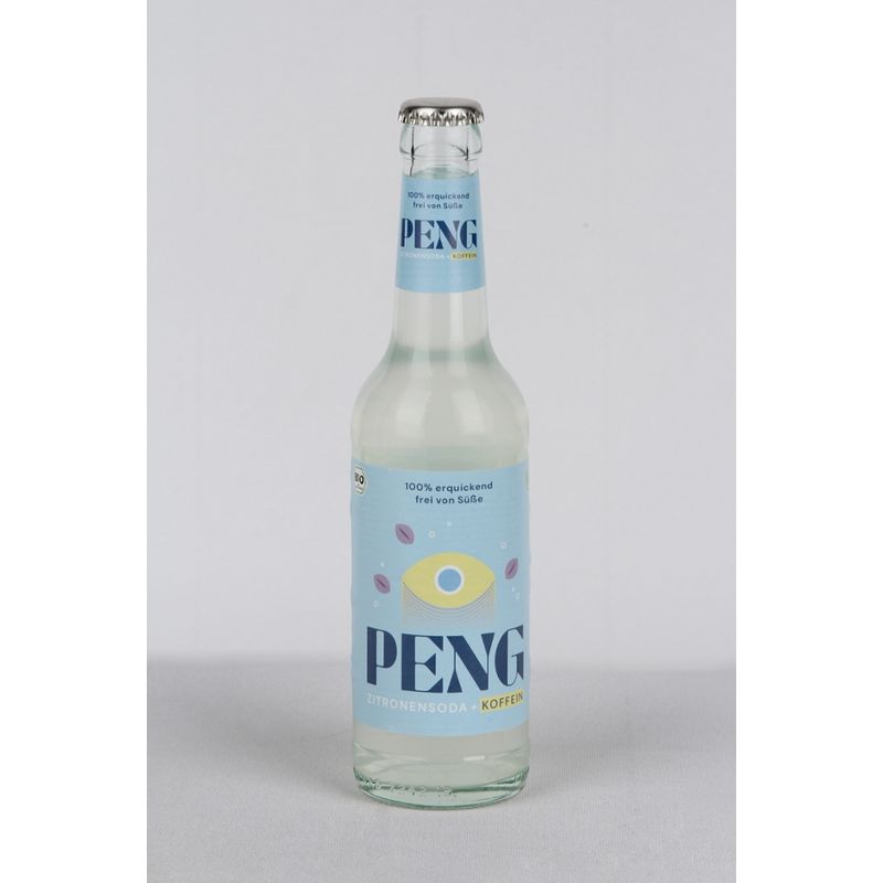 PENG PENG Bio-Zitronensoda mit Koffein 330ml Mehrwegflasche - Produktbild