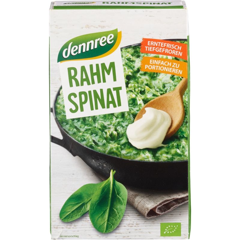dennree Rahmspinat, erntefrisch tiefgefroren - Produktbild