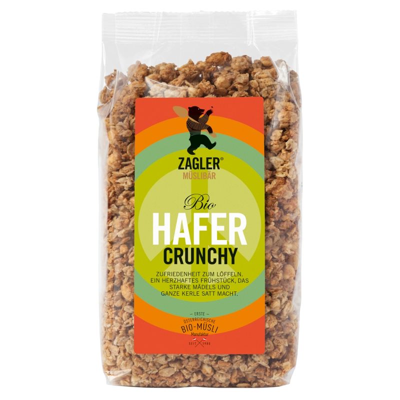 ZAGLER MÜSLIBÄR ZAGLER Bio-Hafer-Crunchy 500g, knusprig gebacken - Produktbild