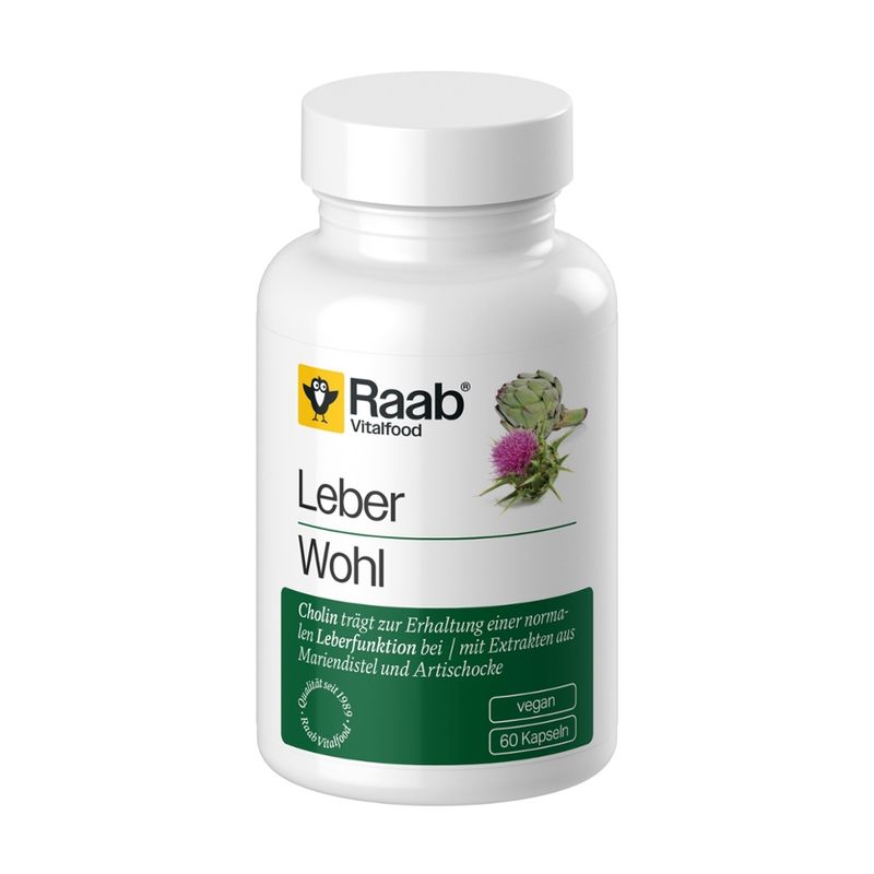 Raab Vitalfood Leberwohl, 60 Kapseln à 550 mg - Produktbild