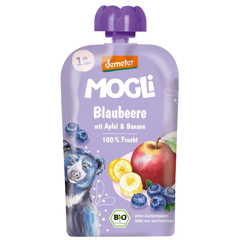 Mogli Bio-Quetschie Blaubeere - Produktbild