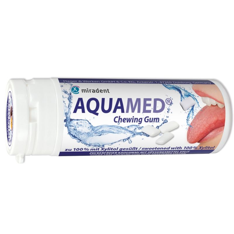 miradent miradent Aquamed Mundpflegekaugummi Passionsfrucht - Produktbild