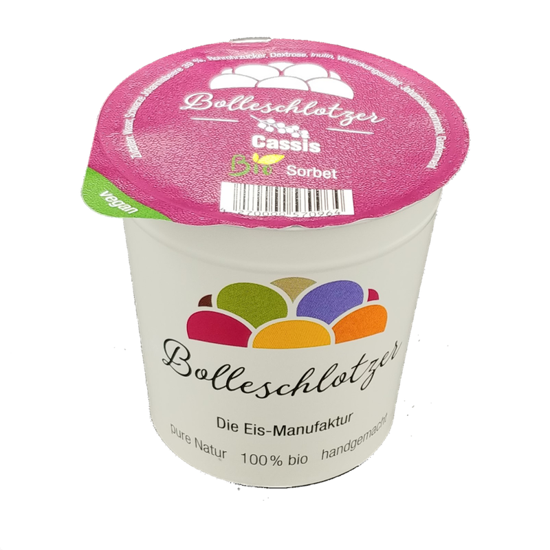 Bolleschlotzer Cassis Bio-Sorbet 140 ml Becher - Produktbild