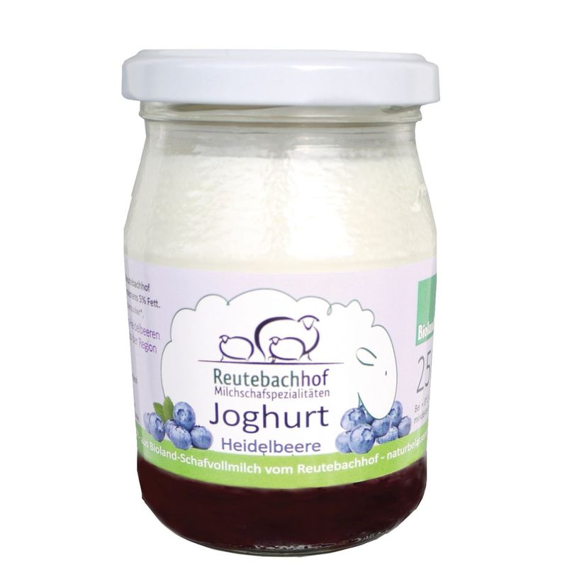Reutebachhof Bio-Schafmilch-Joghurt auf Frucht, Heidelbeere - Produktbild
