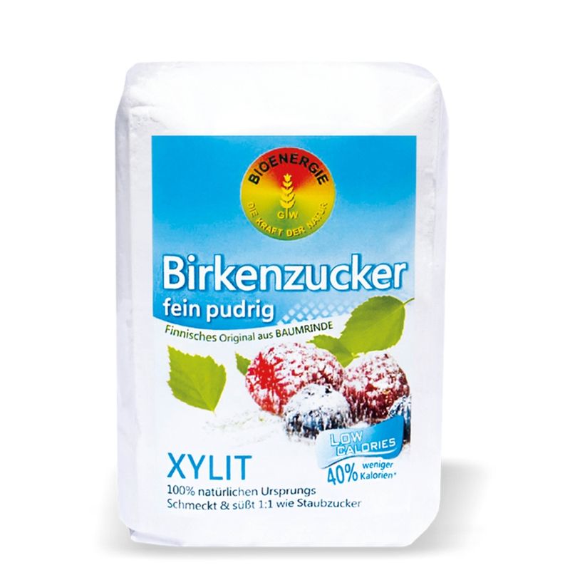BIOENERGIE BIRKENZUCKER, Xylit fein pudrig, aus Finnland, kalorienarmer Zuckerersatz - Produktbild