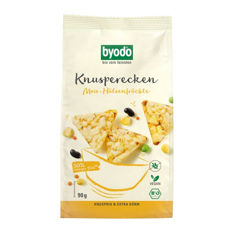 Byodo Byodo Corn Crisps with Legumes, 90g - Produktbild