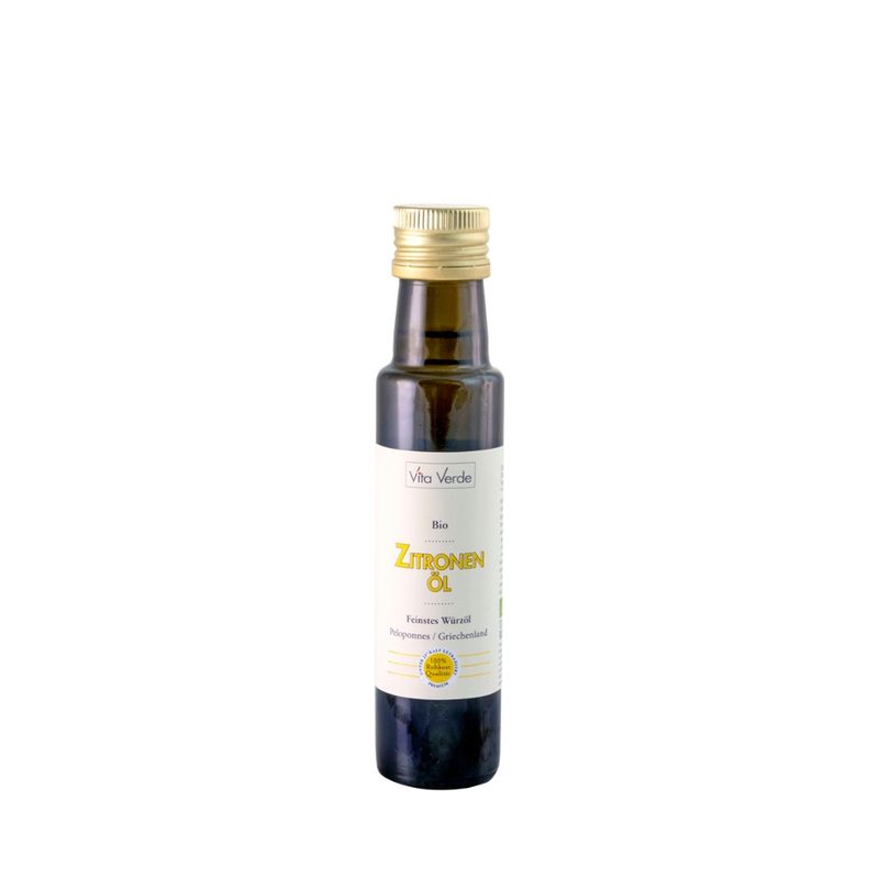 Vita Verde Zitronenöl (Olivenöl nativ extra mit Zitrone), Peloponnes, Griechenland, 100 ml - Produktbild