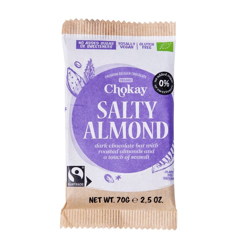Chokay BV Chokay - Bar - Salty Almond FairTrade, 70g - Produktbild