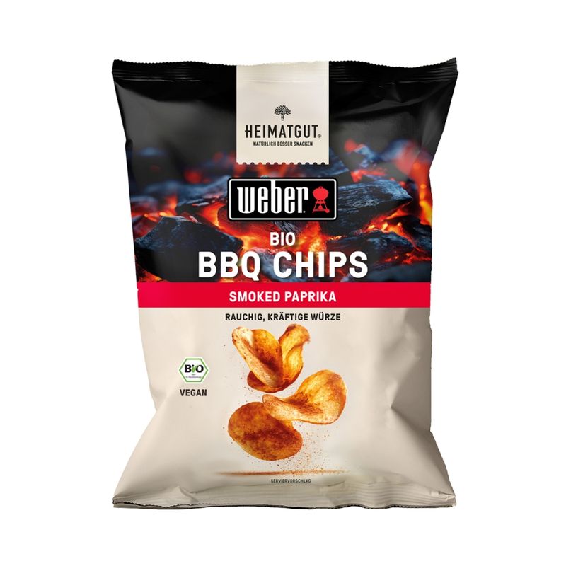 Heimatgut Bio BBQ Chips Heimatgut X Weber Smoked Paprika - Produktbild
