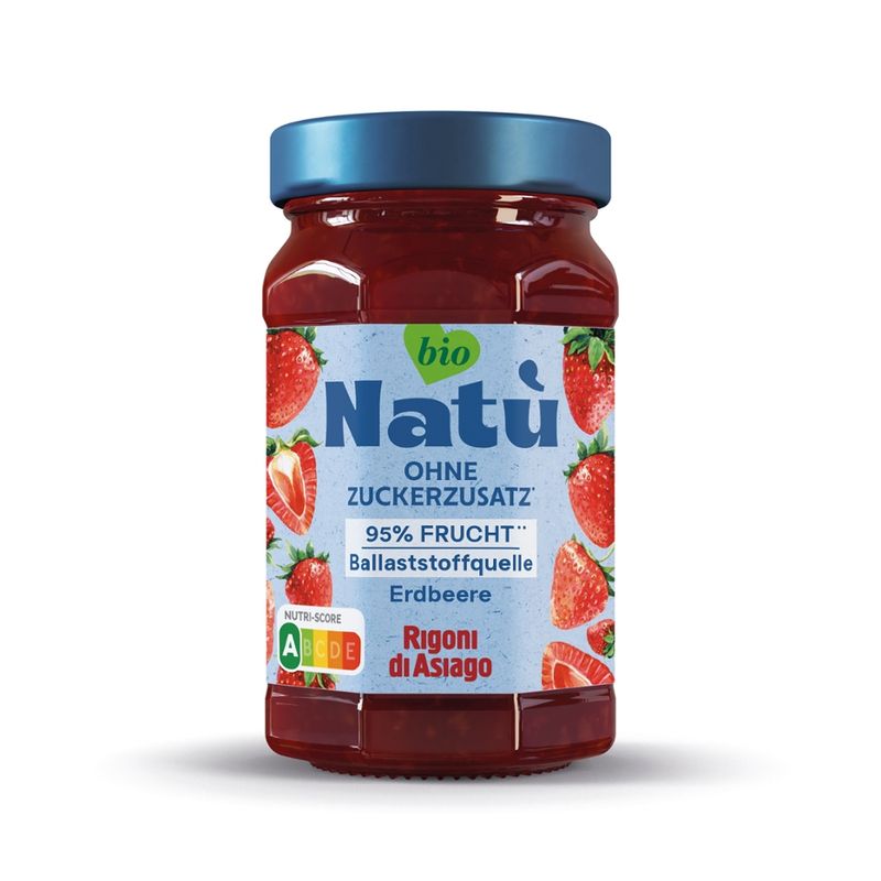 Rigoni di Asiago S.R.L.  Rigoni di Asiago Natù Erdbeere BIO Fruchtaufstrich 240g - Produktbild