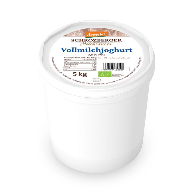 Schrozberger Milchbauern Vollmilchjoghurt mild 5kg - Produktbild