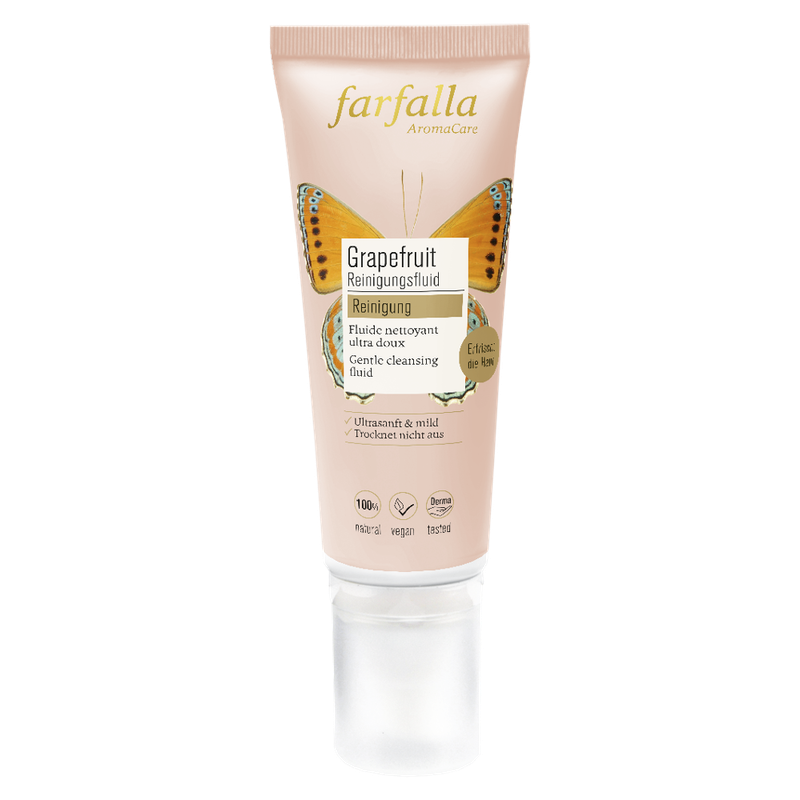 farfalla Grapefruit Reinigung, Ultrasanftes Reinigungsfluid, 75ml - Produktbild