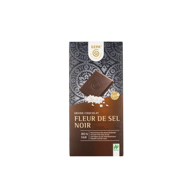 GEPA - The Fair Trade Company Bio Schokolade Fleur de Sel Noir 70% - Produktbild