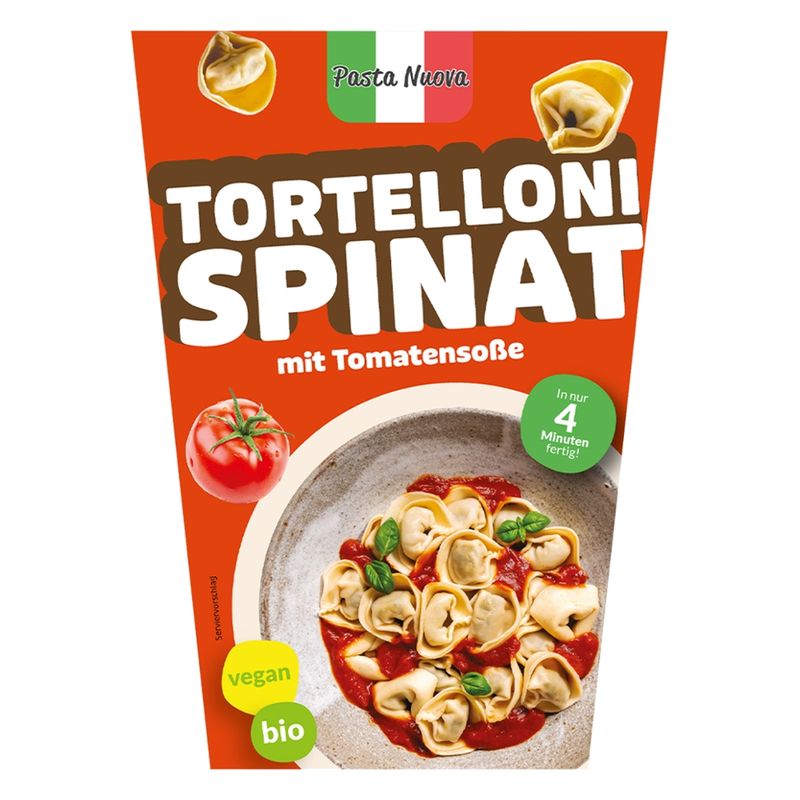 Pasta Nuova Tortelloni Spinat mit Tomatensoße - Produktbild
